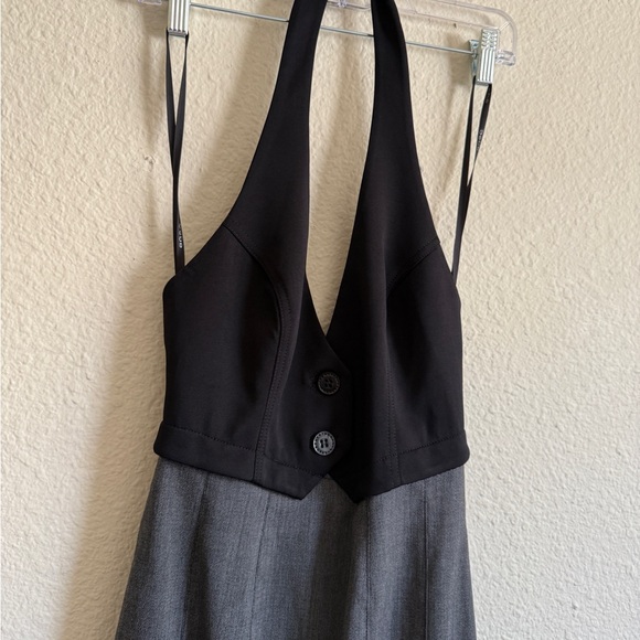 bebe Black and Gray Midi Dress - Picture 10 of 11